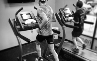 Adam Goulet Running in the Altitude Training Room